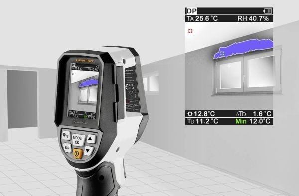 Laserliner 082.078A, -20 - 400 °C, 60 mK, 9 Hz, 2 °C, uncooled microbolometer, Svart, Hvit