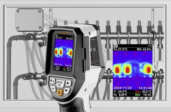Laserliner 082.078A, -20 - 400 °C, 60 mK, 9 Hz, 2 °C, uncooled microbolometer, Svart, Hvit