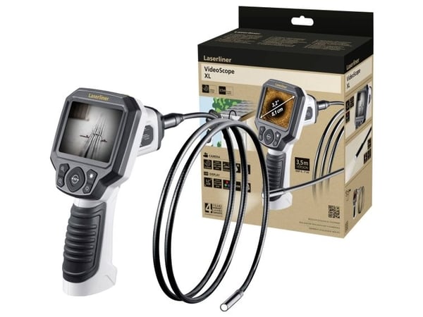 Laserliner VideoScope XL, 320 x 240 piksler, 8,13 cm (3.2"), 53°, 2x, 9 mm, Svart, Hvit
