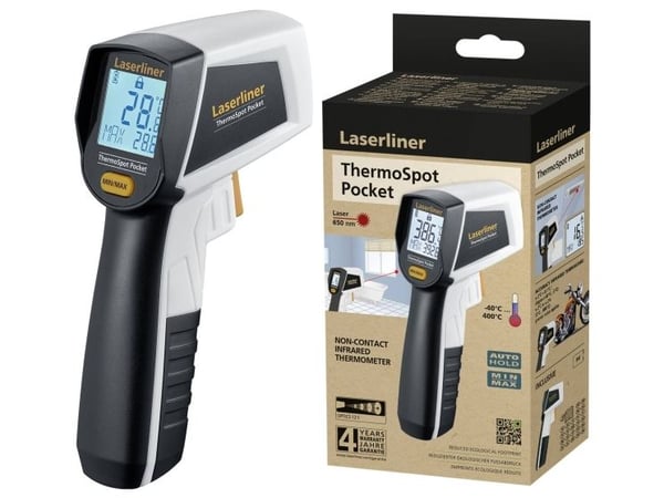 Laserliner ThermoSpot Pocket, 95 mm, 132 mm, 37 mm, 144 g, Svart, Grå, °C