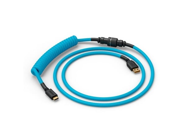 Glorious Gaming GLO-KB-ACC-CBL-COIL-EBLU, Vaaleansininen, 1,4 m, 1 kpl, Glorious Gaming, USB A-tyyppi, USB Type-C, Lentäjä