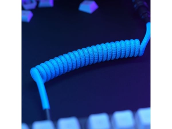 Glorious Gaming GLO-KB-ACC-CBL-COIL-EBLU, Vaaleansininen, 1,4 m, 1 kpl, Glorious Gaming, USB A-tyyppi, USB Type-C, Lentäjä