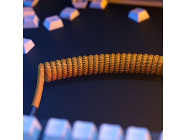 Glorious Gaming GLO-KB-ACC-CBL-COIL-GGLD, Kulta, 1,4 m, 1 kpl, Glorious Gaming, USB A-tyyppi, USB Type-C, Lentäjä