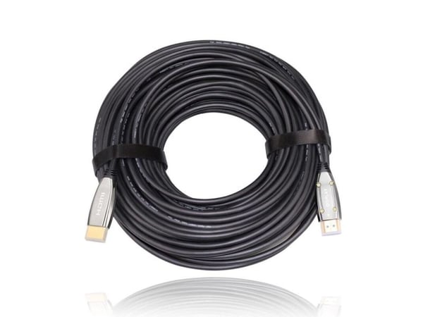 Sinox - High Speed - HDMI-kabel med Ethernet - HDMI hann til HDMI hann - 90 m - fiberoptisk - 4K-støtte