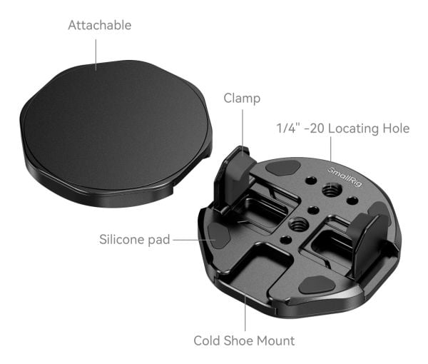SmallRig 5157, Monteringsklemme, Sort, Aluminium, Silikon, Rustfritt stål, Samsung: T5, T5 EVO, T7, T7 Shield, T9, T9 Shield SanDisk: E30, E61, E81...
