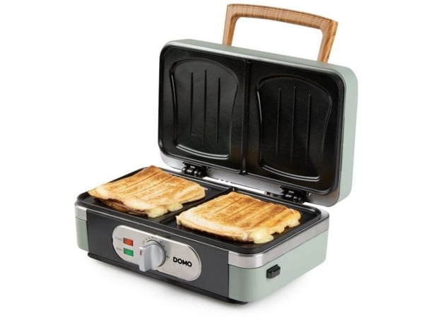 Domo DO9276C Sandwichbrødrister 3-i-1 utskiftbare plater grill vaffel toast