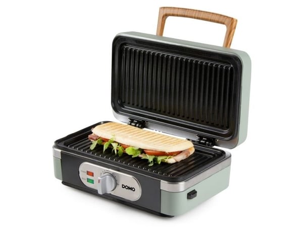 Domo DO9276C Sandwichbrødrister 3-i-1 utskiftbare plater grill vaffel toast