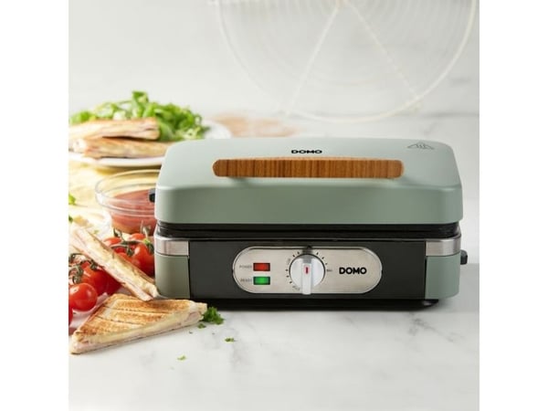 Domo DO9276C Sandwichbrødrister 3-i-1 utskiftbare plater grill vaffel toast