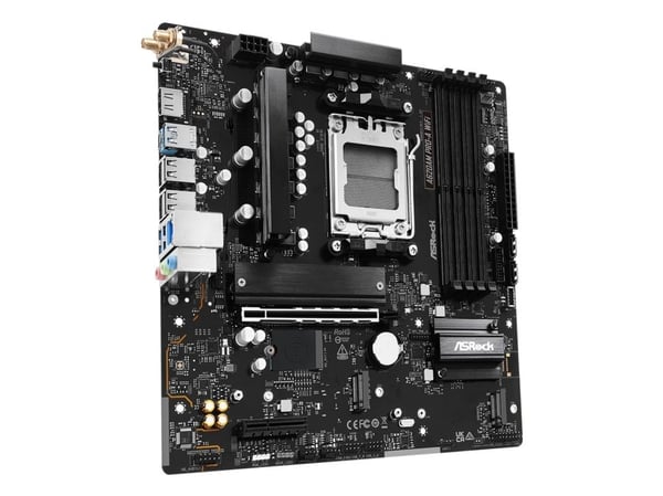 ASRock A620AM Pro-A WiFi - Hovedkort - micro ATX - Socket AM5 - AMD A620A Chipset - USB 3.2 Gen 1, USB-C 3.2 Gen 1 - 2.5 Gigabit LAN, Wi-Fi 6E, Blu...