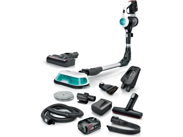 Bosch BSS712XHYG, 2-in-1-varsi-imuri, Pussiton, Vedenvärinen, musta, Hopea, Valkoinen, 0,3 L, Kuiva, HEPA