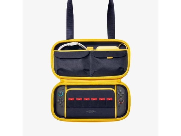Spigen Nano Pop Pro, Veske beholder, Nintendo, Mørkeblå, Gult, Polykarbonat (PC), Nintendo Switch 2, Glidelås