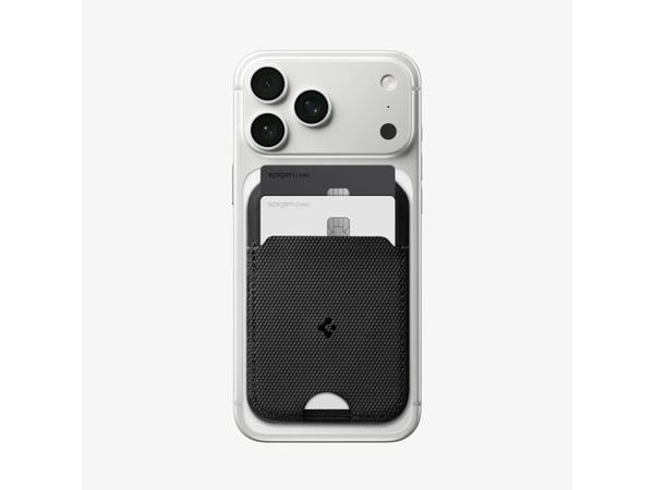 Spigen Slim Fold (Mag Fit) S314-2, Kortholder, Svart, PU lær, Apple, 1 stykker