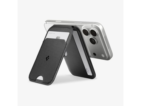 Spigen Slim Fold (Mag Fit) S314-2, Kortholder, Svart, PU lær, Apple, 1 stykker