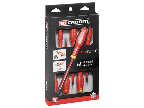 Facom Skruvmejselsats Elektriker 6 delar
