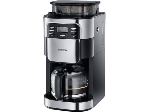 SEVERIN KA 4810 - Kaffemaskin - 10 kopper - rustfritt stål / svart