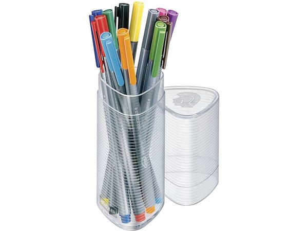 STAEDTLER triplus - Fineliner - assorterte farger - vannbasert blekk - 0.3 mm - superfin (en pakke 12)