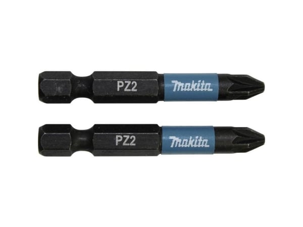 Makita Impact Black - Impact screwdriver bit - 2 deler - pozidriv - PZ2 - heksagonal - lengde: 50 mm