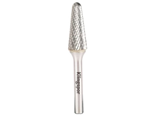 Klingspor 296192 fresestift konisk med kulehode, lengde 77 mm, mål Ø 12,7 mm, skaftdiameter 6 mm