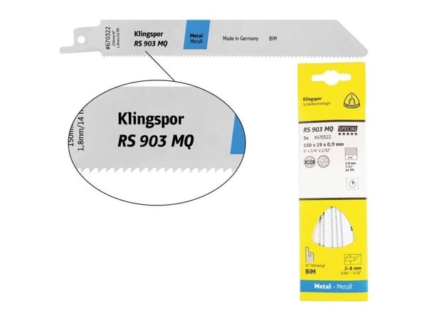 KLINGSPOR RECIMER SAGBLAD 230x19x0,9mm RS 903 MQ /5 stk.