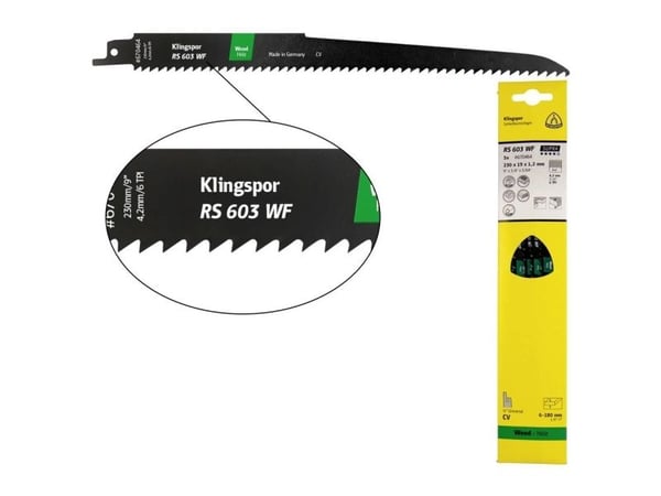 Klingspor 670476 bajonettsagblad, sagbladlengde 280 mm, 5 stk