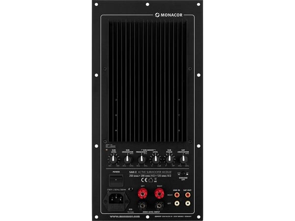 Monacor SAM-2, 250 W, 0,1%, 70 dB, 200 W, 125 W, 20000 ohm (O)