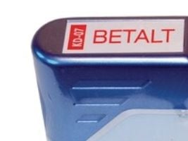 Stempel, Deskmate® 'BETALT', plast, HxB: 1,4 x 3,8 cm, rød