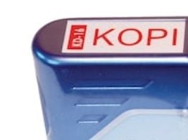 Tekststempel, Deskmate® KOPI, plast, HxB: 1,4 x 3,8 cm, rød