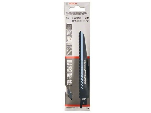 Bosch S 930 CF, Sabelsagblad, Rør, Profil, Bimetall, 8 + 10, 2,5 mm, 3,2 mm