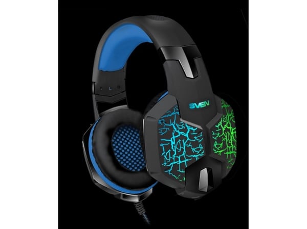 SVEN AP-U980MV, Ledning & Trådløs, Spilling, 20 - 20000 Hz, 365 g, Hodesett, Sort, Blå