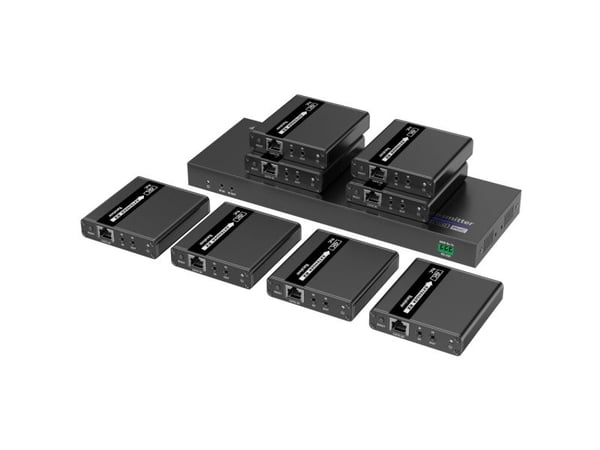 Techly IDATA EX-HL81TYP, 3840 x 2160 piksler, AV-sender og -mottaker, 70 m, Koblet med ledninger (ikke trådløs), Sort, HDCP