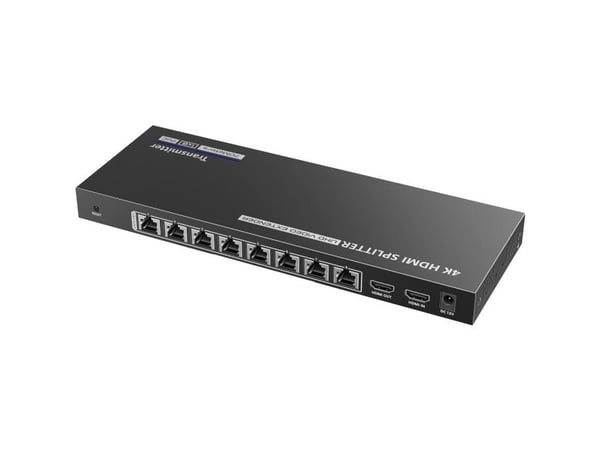 Techly IDATA EX-HL81TYP, 3840 x 2160 piksler, AV-sender og -mottaker, 70 m, Koblet med ledninger (ikke trådløs), Sort, HDCP