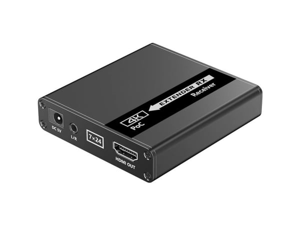 Techly IDATA EX-HL81TYP, 3840 x 2160 piksler, AV-sender og -mottaker, 70 m, Koblet med ledninger (ikke trådløs), Sort, HDCP