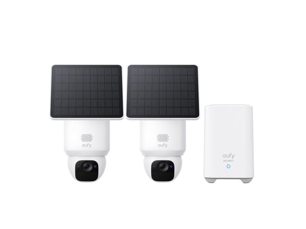Eufy SoloCam E30 (2-Pack) + Homebase 2, IP-sikkerhetskamera, Utendørs, Trådløs, Vegg, Hvit, Kuppel