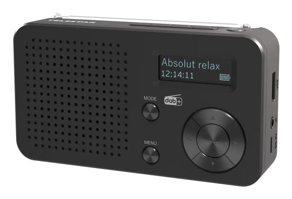 Telestar TOP 100, Bærbar, Analog &amp; digital, DAB+, FM, 3 W, LCD, Sort