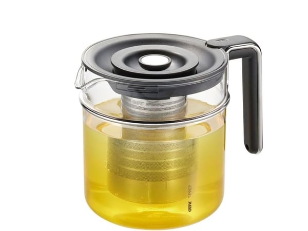 GEFU T-PREP, Yksi teekannu, 1500 ml, Läpinäkyvä, Lasi, Muovi, Silikoni, Ruostumaton teräs, 7 kuppia, 150 mm