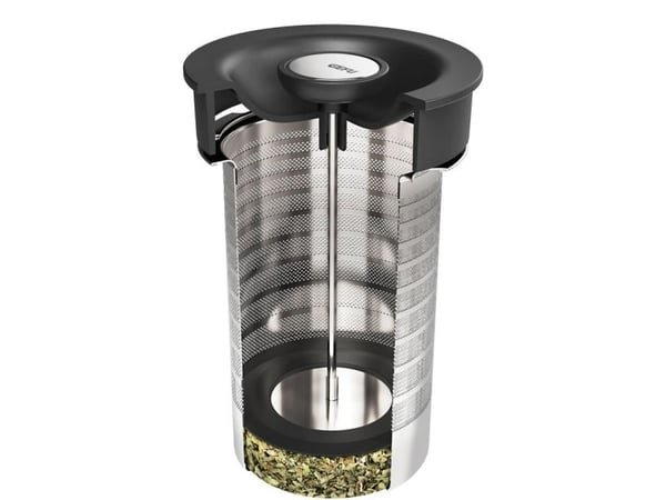 GEFU T-PREP, Yksi teekannu, 1500 ml, Läpinäkyvä, Lasi, Muovi, Silikoni, Ruostumaton teräs, 7 kuppia, 150 mm