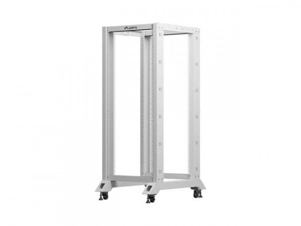 Lanberg - Rack öppen ram - 600 x 800 mm (BxD) - grå, RAL7035 - 27U - 19"