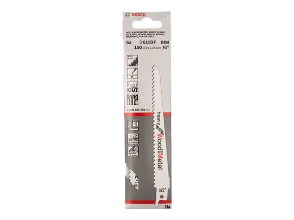 Bosch heavy for Wood and Metal S 611 DF - Sagblad - 5 deler - lengde: 150 mm