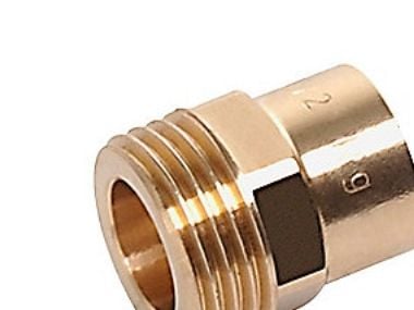 Overg.nippel 1 -22 mm - rørgevind nippel og loddemuffe