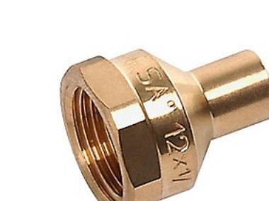 Overg.muffe 1/2 -18 mm - rørgevind muffe og glat ende