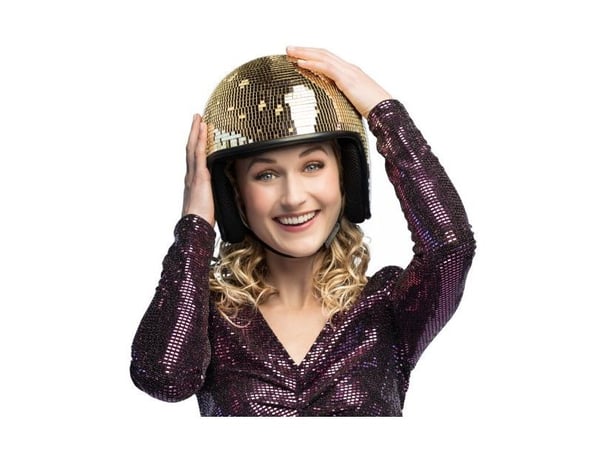 Disco pallo kultainen kypärä