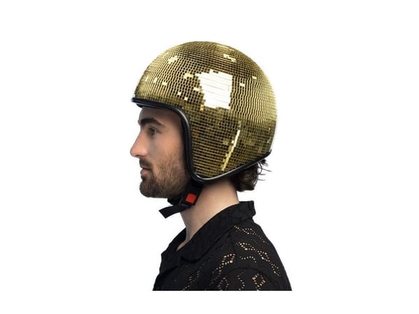 Disco pallo kultainen kypärä