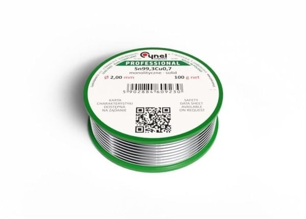 Lödtenn SOLDER SN99.3CU0.7-B/T 2MM 100G