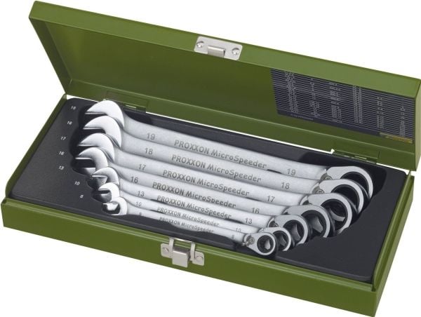 Proxxon Industrial 23124 MicroSpeeder haarukka-avaimensarja 7 kpl 8 - 19 mm