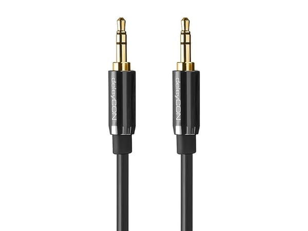 deleyCON MK139, 3.5mm, Hankjønn, 3.5mm, Hankjønn, 0,5 m, Sort
