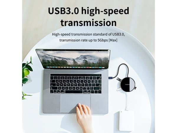 Cabletime 580340208, USB 3.2 Gen 2 (3.1 Gen 2) Type-C, USB 2.0, 5000 Mbit/s, Sølv, Aluminium, 60 W