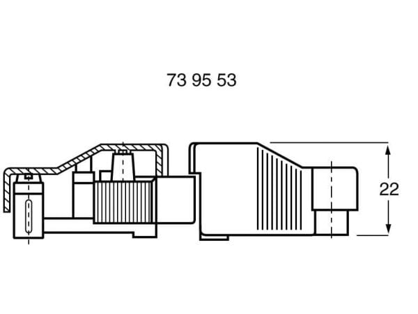 Adels-Contact 12249 192205 V9 Dragavlastning Svart 1 st