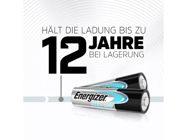 Paristot Energizer® Alkaline Max Plus™, AA, 1,5 V, 8 kpl pakkaus