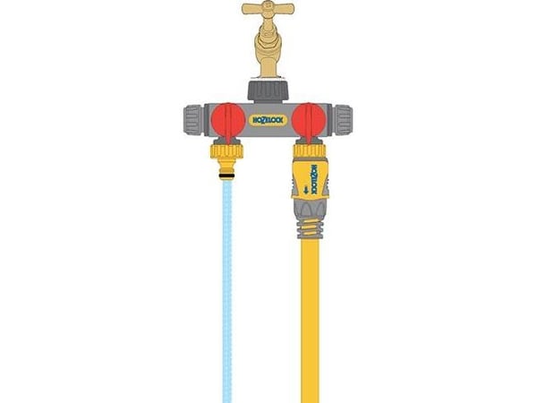 Hozelock 2252, Kran stick, 3/4", PVC, Grå, Rød, Gul