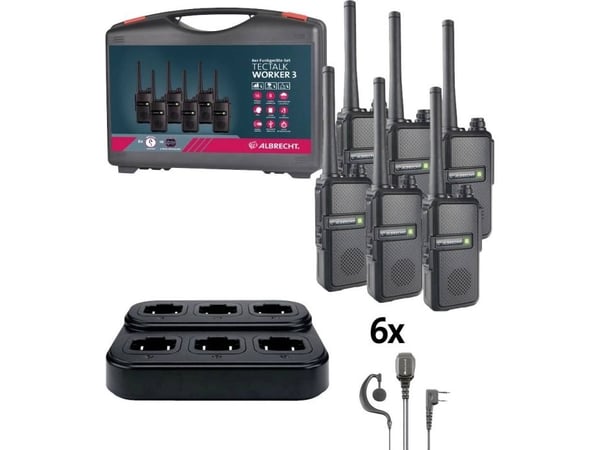 Albrecht Tectalk Worker 3-koffert 6-delers koffert-sett for håndverkere